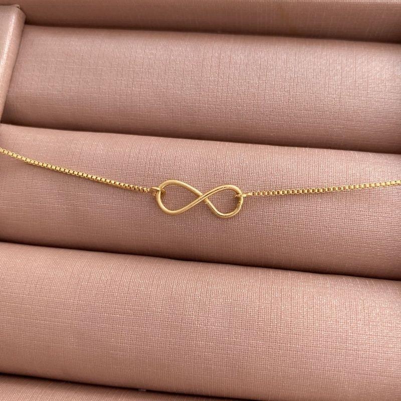 PULSEIRA INFINITO SILVA  BANHADA A OURO
