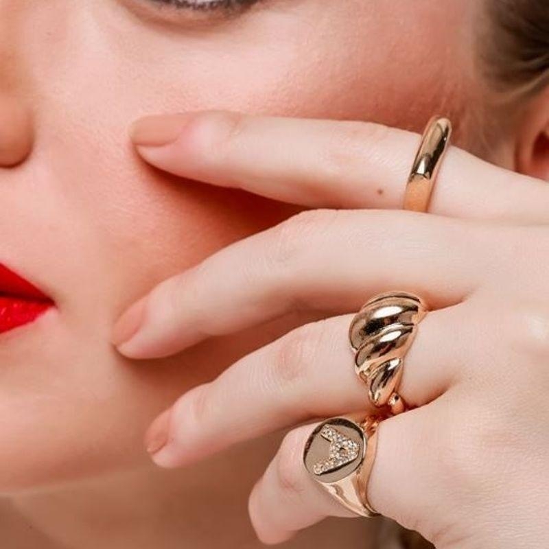 ANEL ALTO LISO - OURO - 18