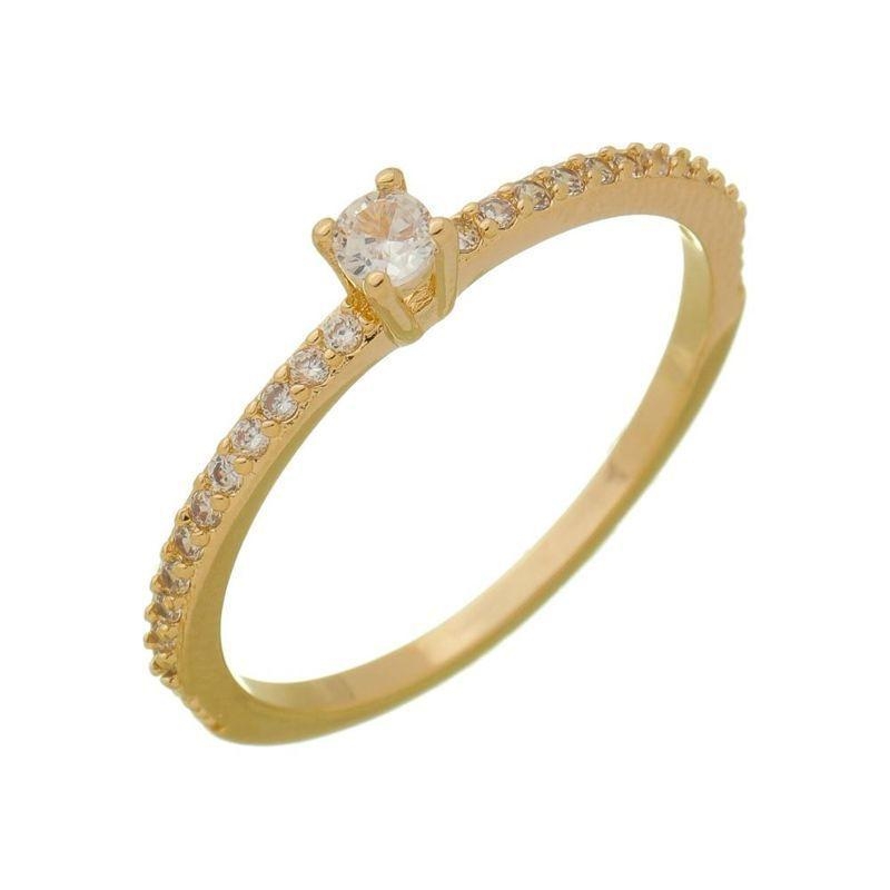 ANEL SOLITÁRIO CRAVEJADO AMOR - MÉDIO