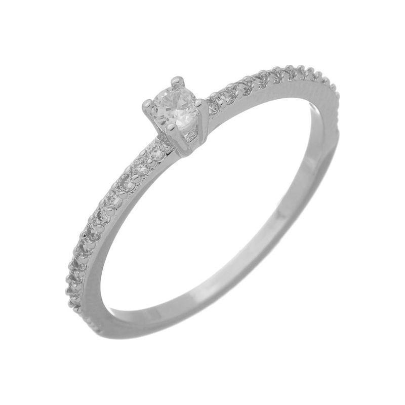 ANEL SOLITÁRIO CRAVEJADO AMOR - MÉDIO