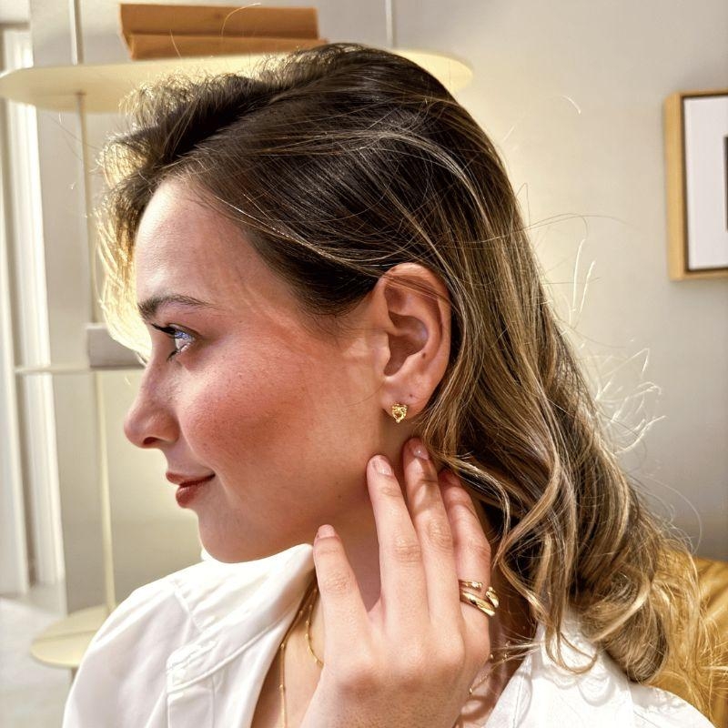 BRINCO CORAÇÃO CITRINO - AURA