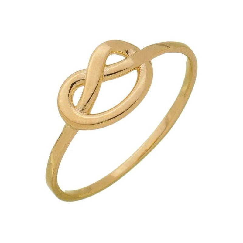ANEL AMOR INFINITO BANHADO A OURO  - 13