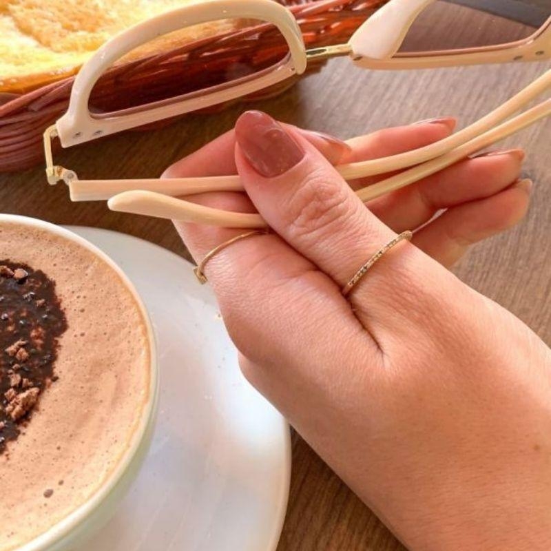 ANEL CRAVEJADO COLORIDO FINO