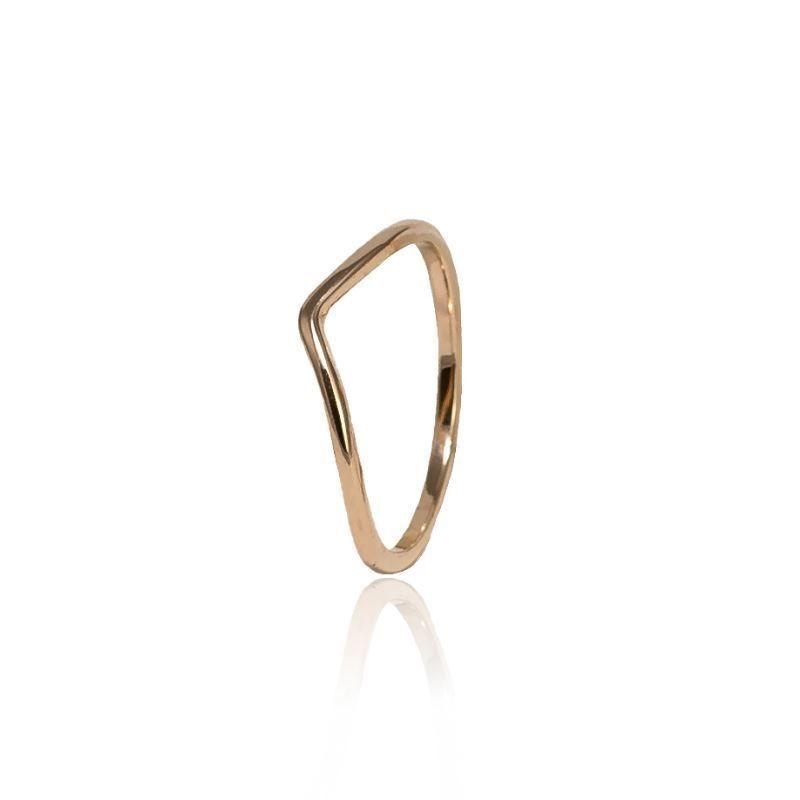 ANEL V LISO - 22 - OURO