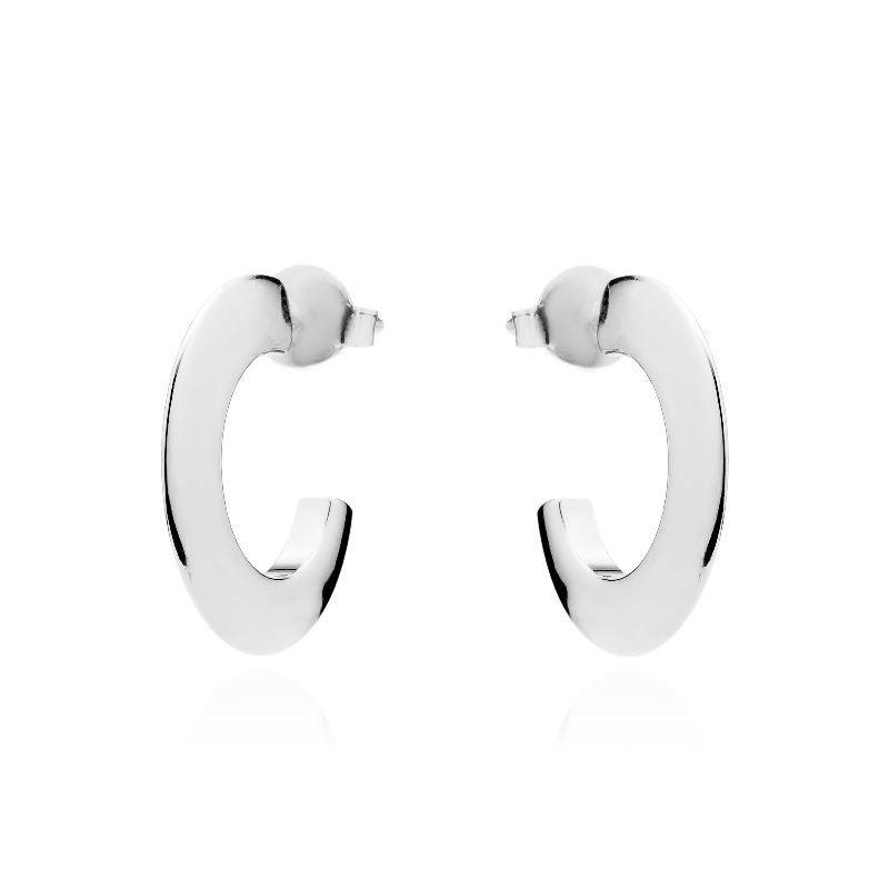 BRINCO ARGOLA RÉPLICA DE JOIA DE TARRAXA - RÓDIO BRANCO