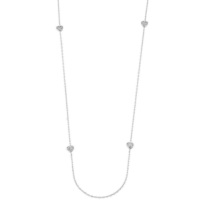 COLAR LONGO COM CORAÇÕES - RÓDIO BRANCO