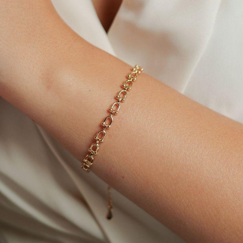 Pulseira Malha Taça Wine Banho Ouro 18k