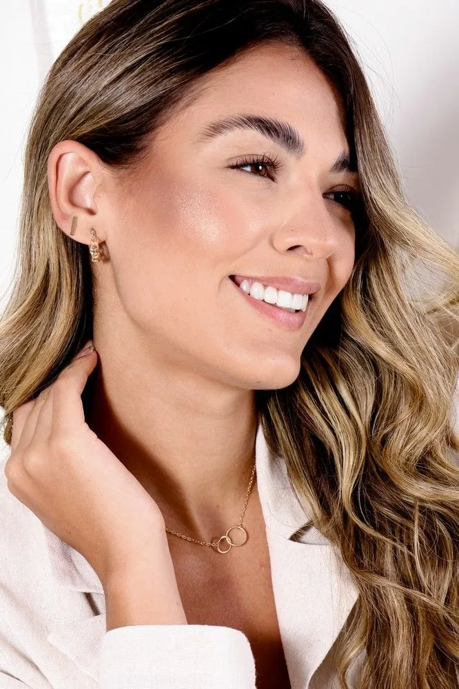 BRINCO ARGOLA CORRENTE BANHADA A OURO