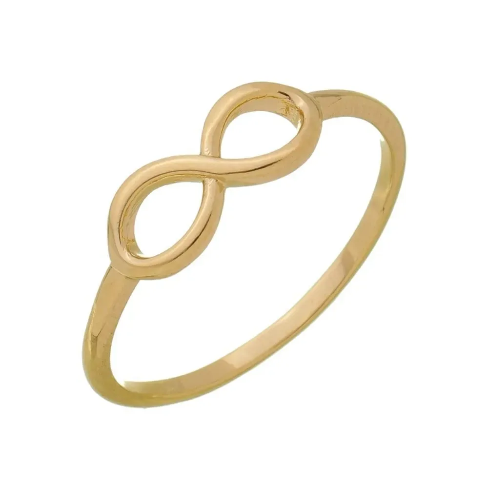 ANEL INFINITO BRENDA BANHADO A OURO  - 18