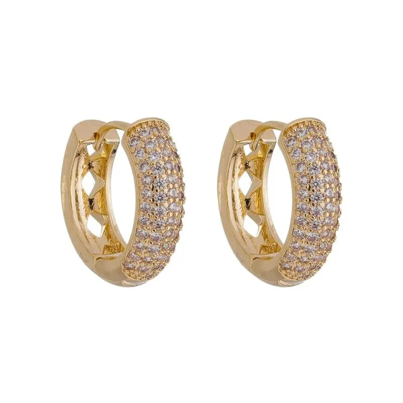 BRINCO ARGOLA CRAVEJADO LARGO GRANDE BANHADO A OURO