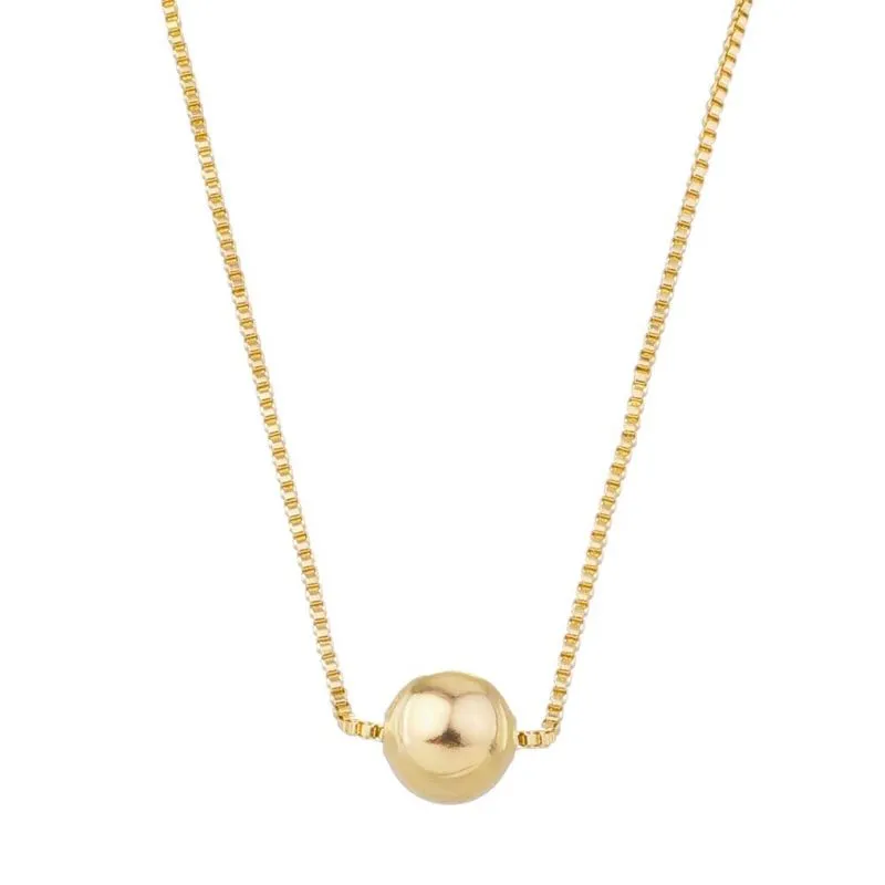 COLAR BOLA PEQUENA BANHADO A OURO