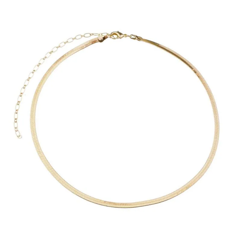 COLAR CHOKER DE FITA MÉDIA BANHADA A OURO