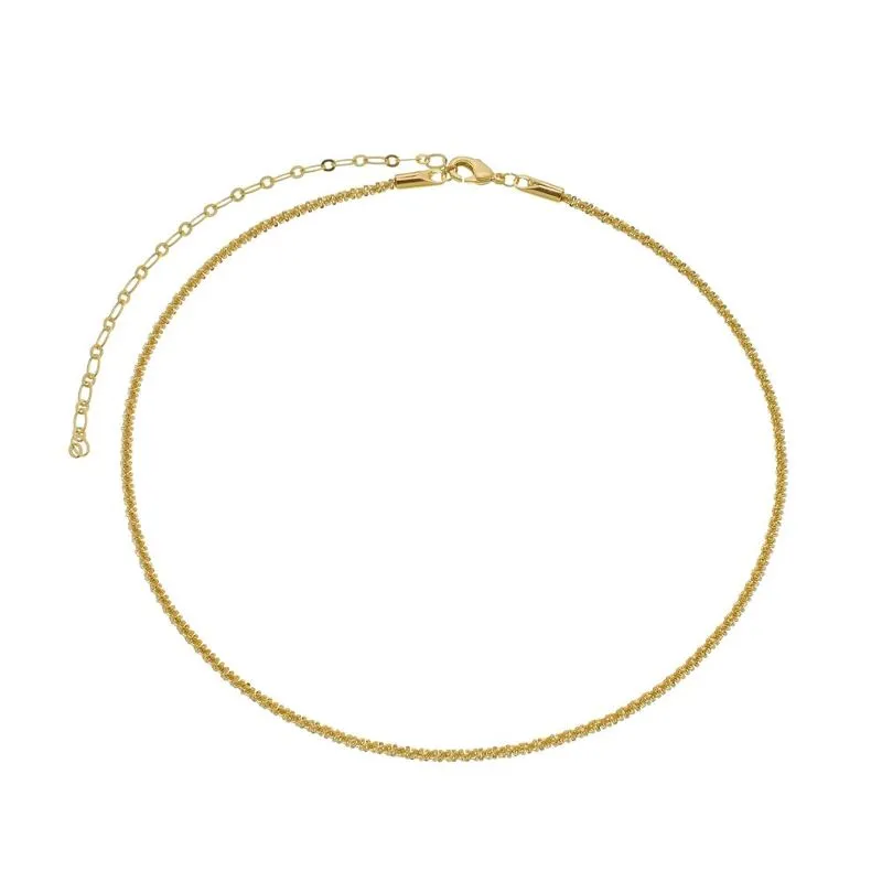 COLAR CHOKER MALHA VIRGINIA BANHADO A OURO