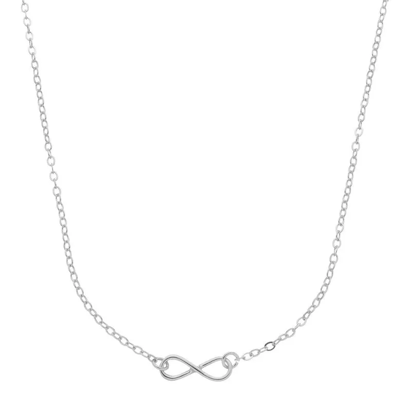 COLAR INFINITO NICOLE 45 CM BANHADO A RODIO