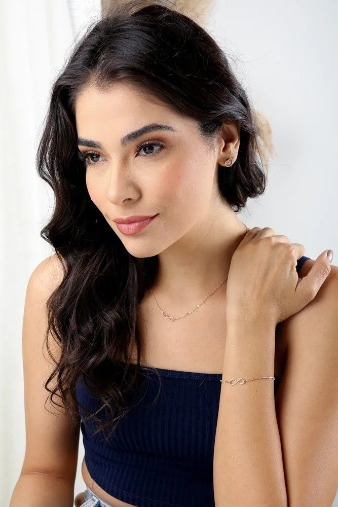 BRINCO CORAÇÃO CRAVEJADO FLAVIA BANHADO A OURO