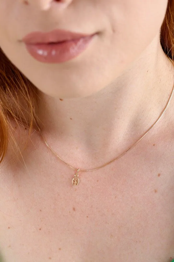 COLAR ARVORE DA VIDA 45 CM BANHADO A OURO