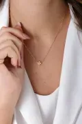 COLAR TREVO DE 4 FOLHAS BANHADO A RÓDIO