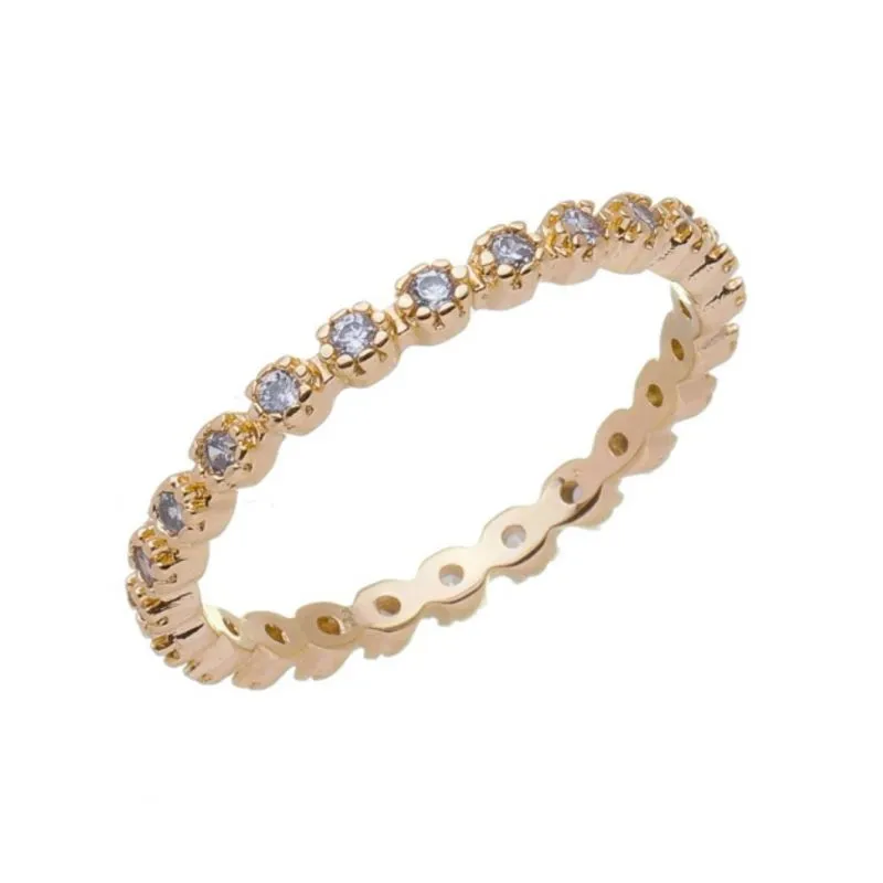 ANEL FLORZINHAS COM ZIRCONIA BANHADO