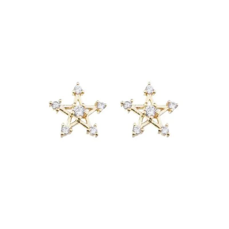 BRINCO ESTRELA CRAVEJADO BANHADO A OURO