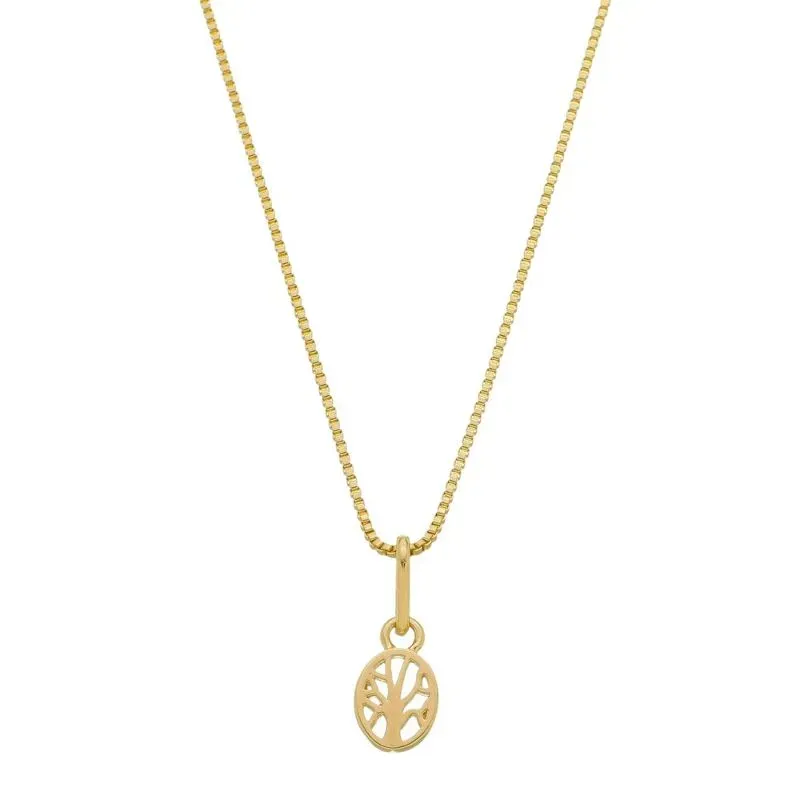COLAR ARVORE DA VIDA 45 CM BANHADO A OURO