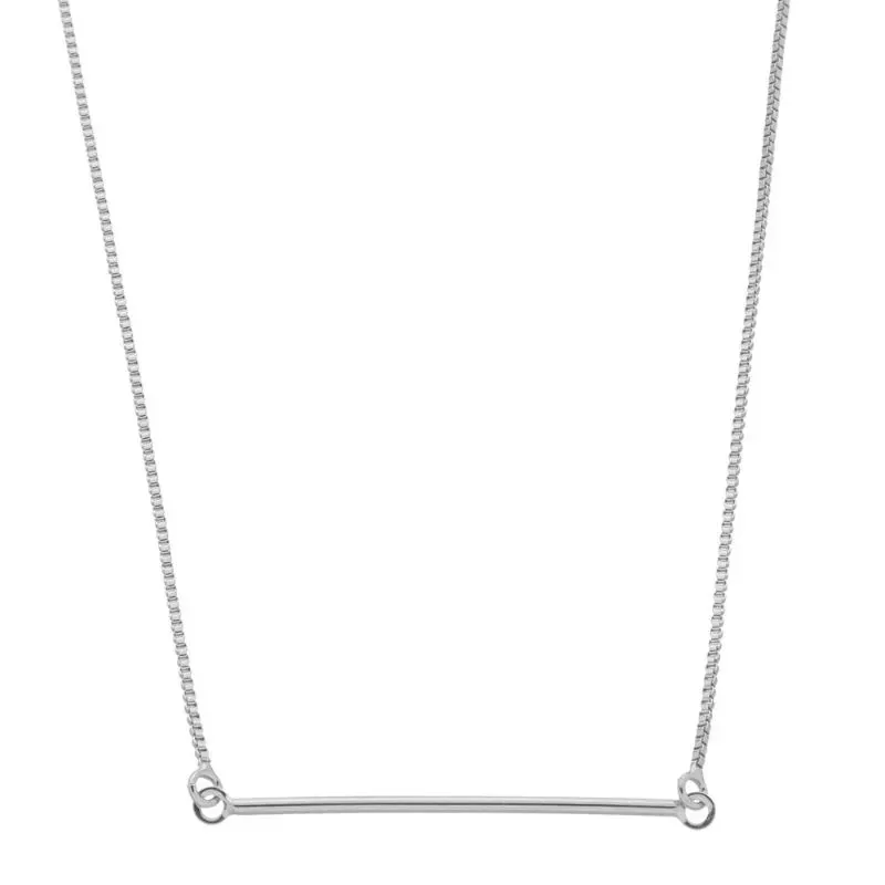 COLAR ASTES ANDRESSA 45 CM BANHADO A RODIO
