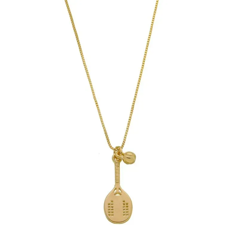 COLAR BEACH TENNIS 45CM BANHADO A OURO