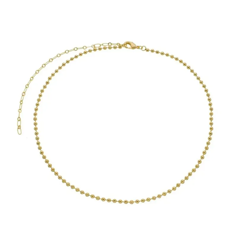 COLAR CHOKER BOLINHAS NATHANY 30CM BANHADO A OURO