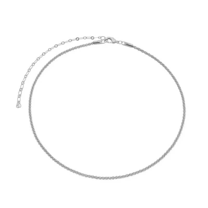 COLAR CHOKER MALHA VIRGINIA BANHADO A RODIO