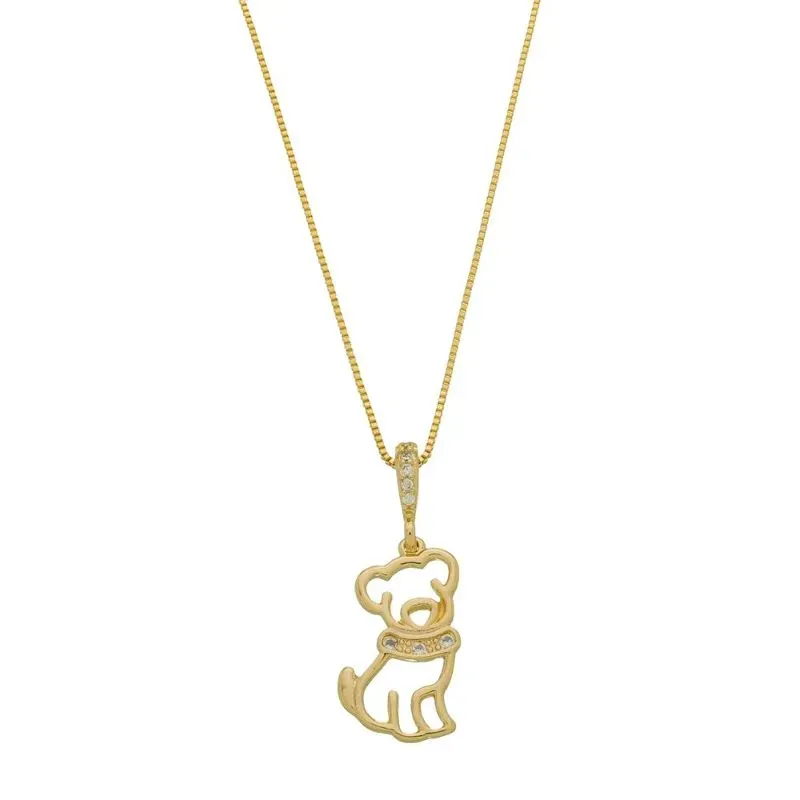 COLAR DE CACHORRO LAIKA 45CM BANHADO A OURO