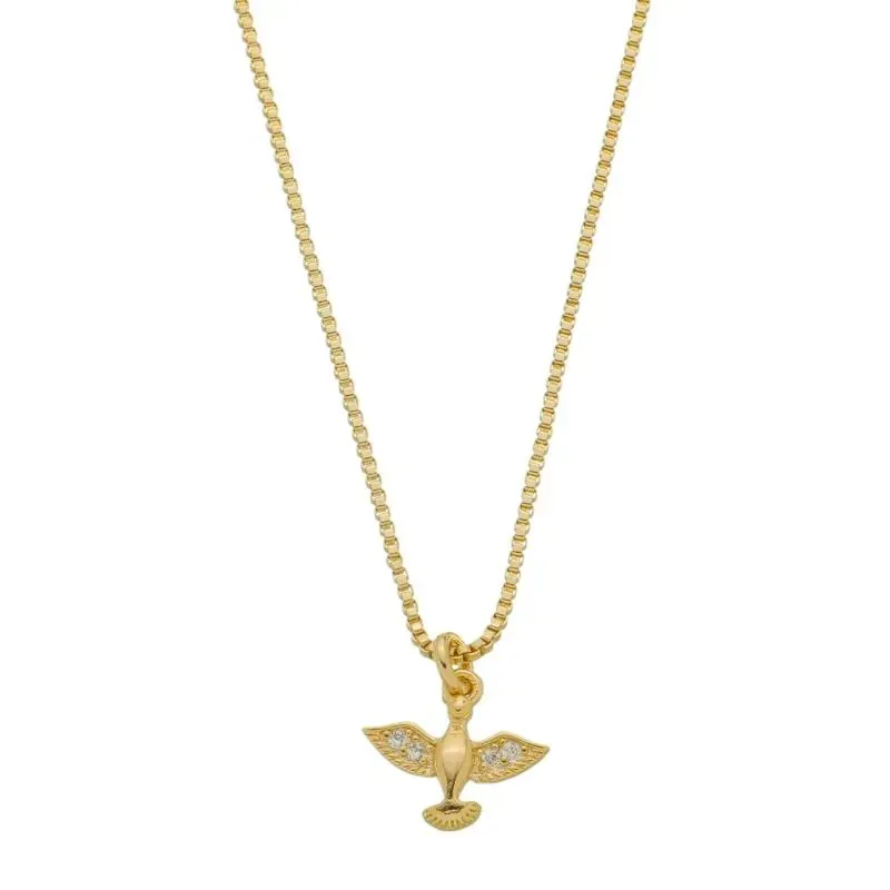 COLAR ESPIRITO SANTO KEILA 45CM BANHADO A OURO