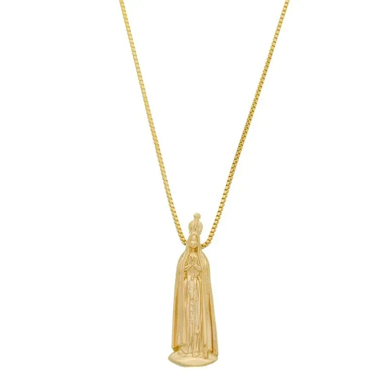 COLAR NOSSA SENHORA APARECIDA 45CM BANHADO A OURO