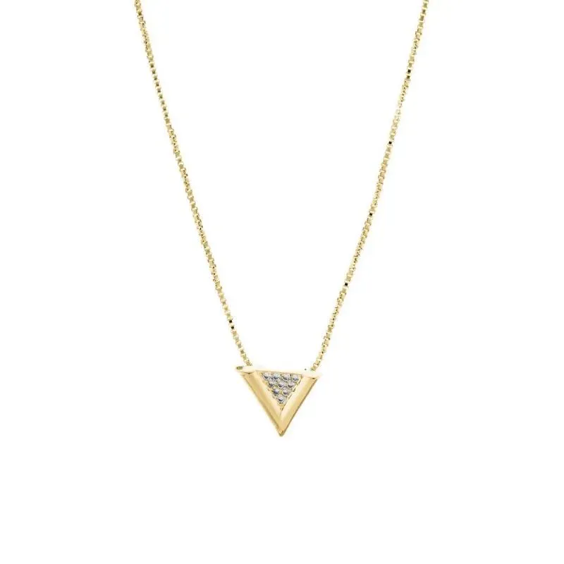 COLAR TRIANGULO CRAVEJADO - OURO