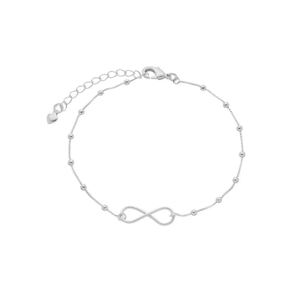 PULSEIRA INFINITO SILVA  BANHADA A RODIO