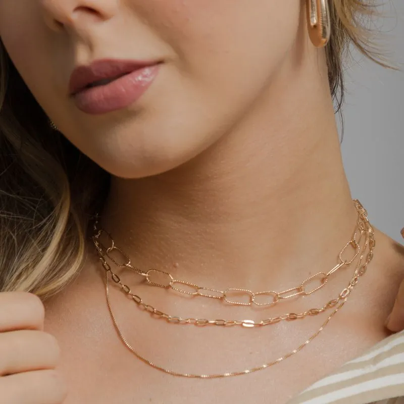COLAR  CHOKER ELOS CRAQUELADOS - ADELIA