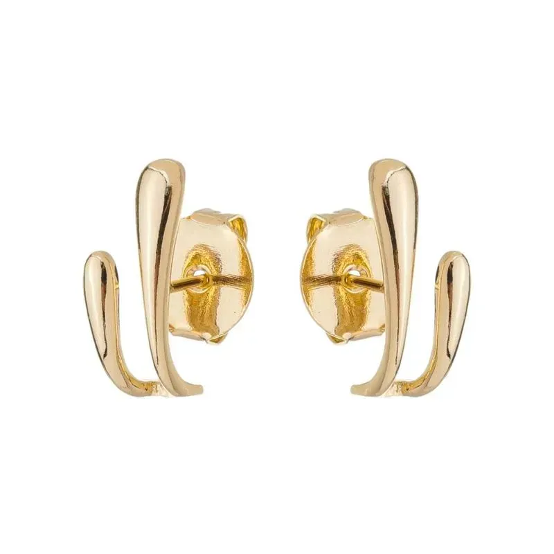 BRINCO EARHOOK LISO BANHADO A OURO
