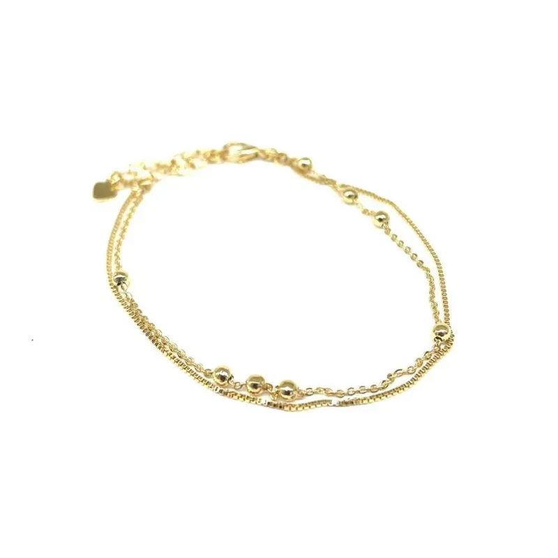 PULSEIRA DUPLA BOLINHAS E VENEZIANA  - ANA