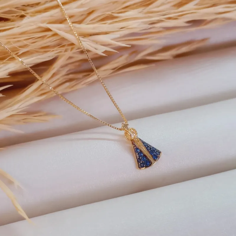 COLAR DE NOSSA SENHORA AZUL - PEQUENA