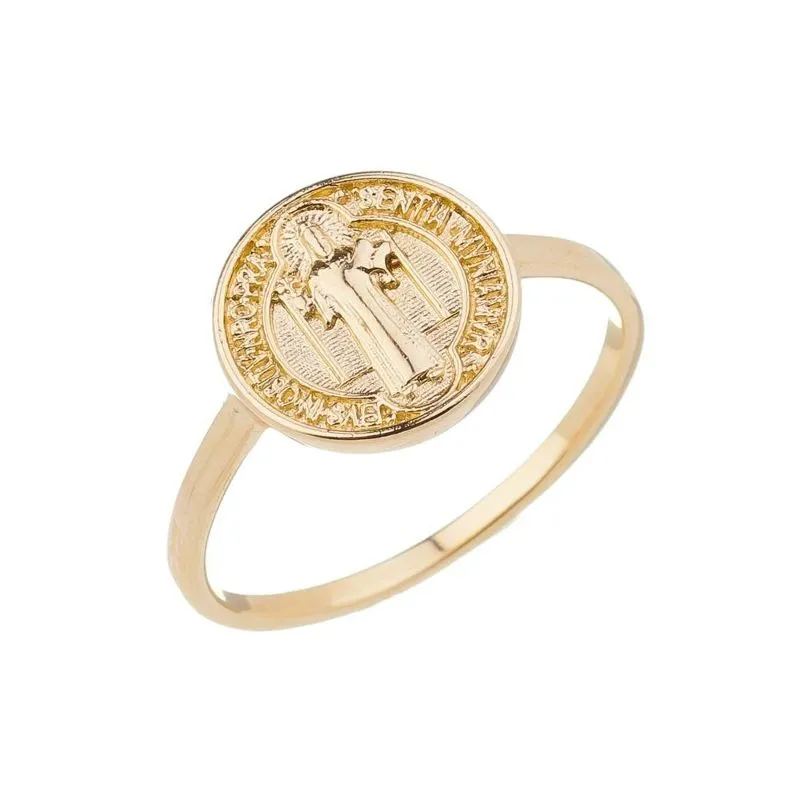 ANEL SÃO BENTO BANHADO A OURO - 16