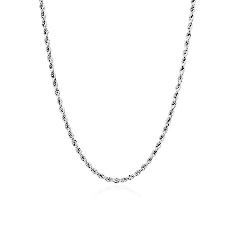 COLAR CORDÃO BAIANO 45 CM - RÓDIO BRANCO