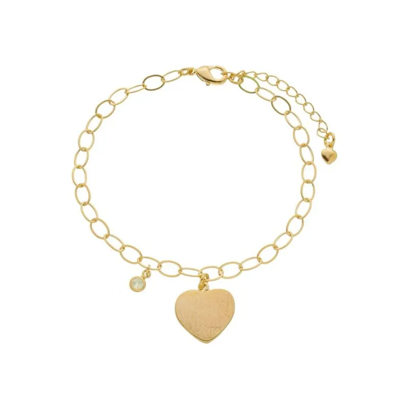 PULSEIRA CORAÇÃO VALENTINA BANHADO A OURO