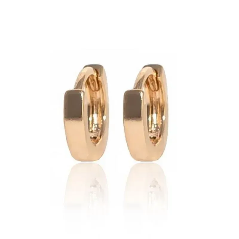BRINCO ARGOLA LISA PEQUENA BANHADO A OURO