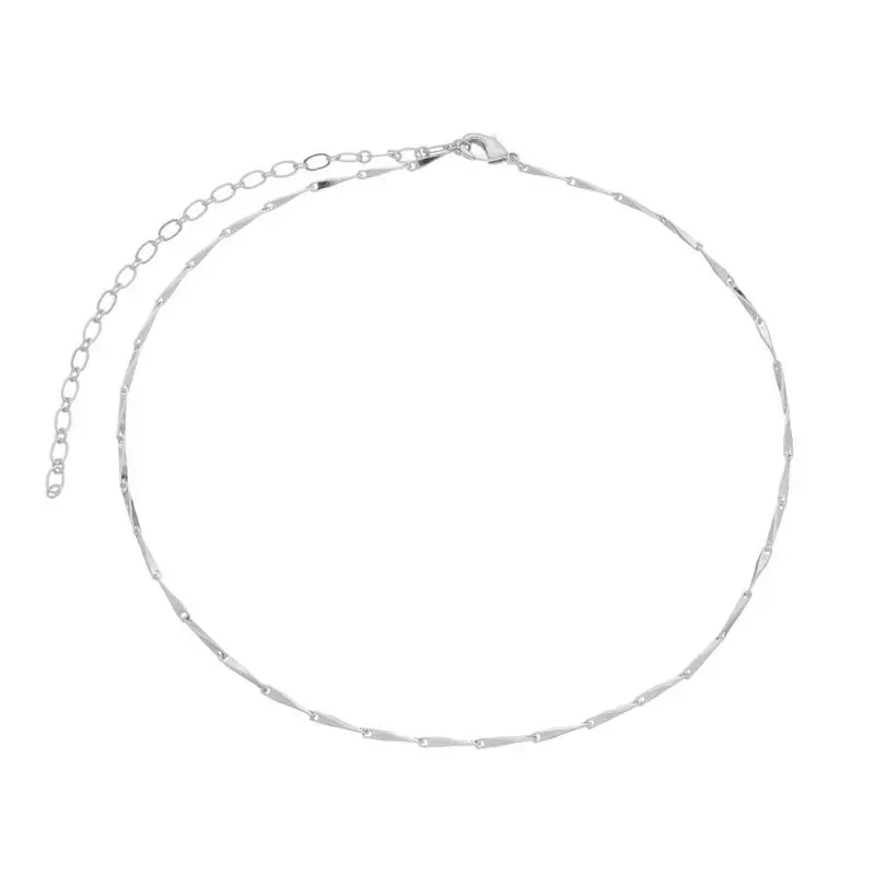 COLAR CHOKER LISO PATRICIA BANHADO A RODIO