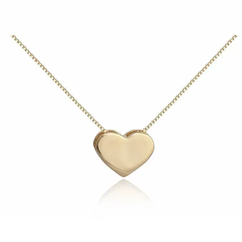 COLAR COM CORAÇÃO LISO PEQUENO - OURO