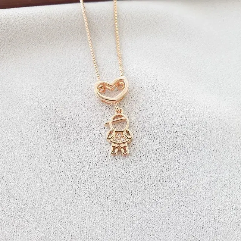 COLAR DE FILHO MENINO CRAVEJADO PEQ - MÃE