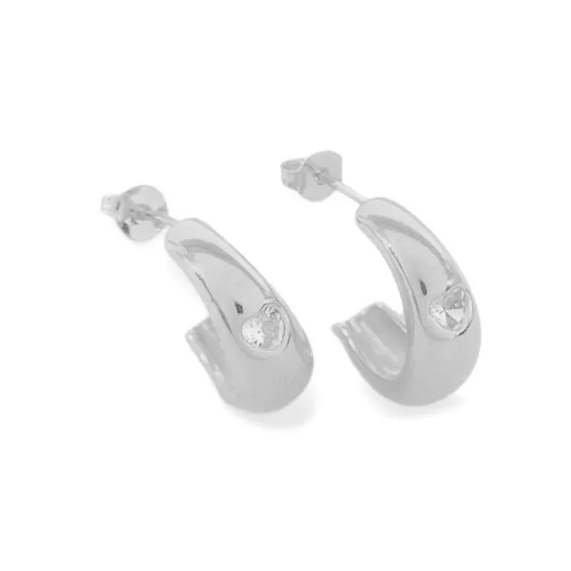 BRINCO ARGOLA CORAÇÃO ZIRCONIA - AMORA