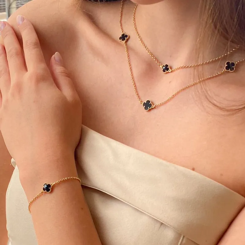 PULSEIRA TREVO PRETO DELICADO  - VIRGINIA