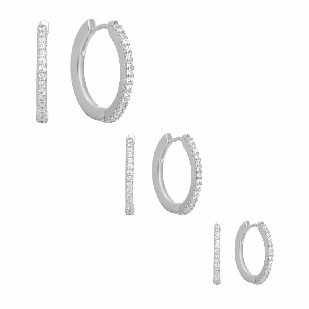 BRINCO TRIO DE ARGOLAS DIVA  FINA
