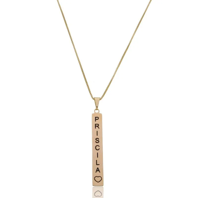 COLAR DE NOME VERTICAL