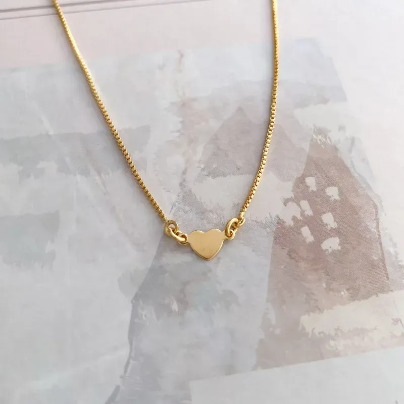 TORNOZELEIRA DE CORAÇÃO PEQUENO LISO