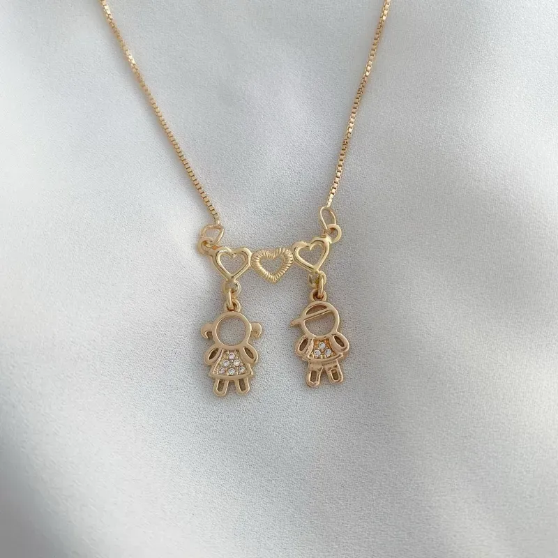 COLAR 2 FILHOS COM ZIRCONIAS - PARIS